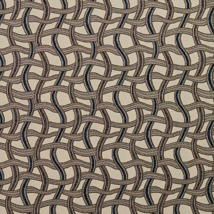 8542 Royal/Maze by Charlotte Designer Fabric Contemporary Wovens 100% Woven Polyester Asia Exceeds 100,000 Wyzenbeek Rubs (Heavy Duty) Horizontal: 8.25" x Vertical: 7.5" 54 Inches - Swanky Fabrics -