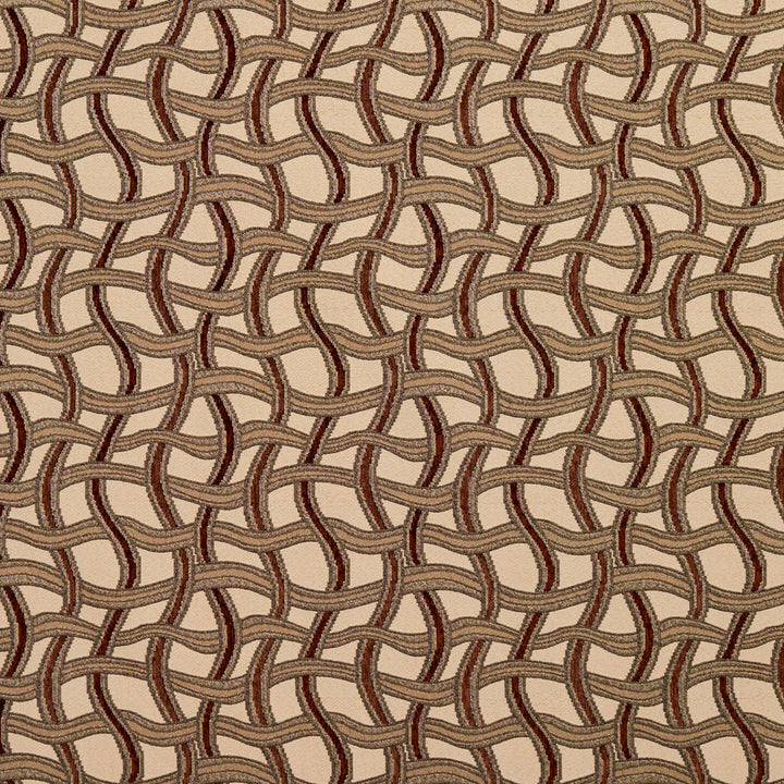 8543 Spice/Maze by Charlotte Designer Fabric Contemporary Wovens 100% Woven Polyester Asia Exceeds 100,000 Wyzenbeek Rubs (Heavy Duty) </p><p>Repeat: Horizontal: 8.25" x Vertical: 7.5" 54 Inches - Swanky Fabrics -