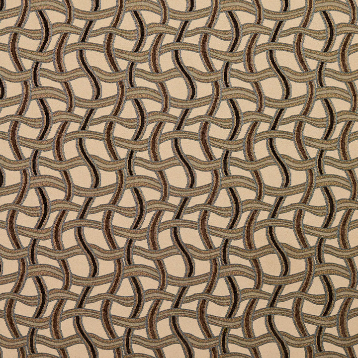 8544 Nutmeg/Maze by Charlotte Designer Fabric Contemporary Wovens 100% Woven Polyester Asia Exceeds 100,000 Wyzenbeek Rubs (Heavy Duty) Horizontal: 8.25" x Vertical: 7.5" 54 Inches - Swanky Fabrics -