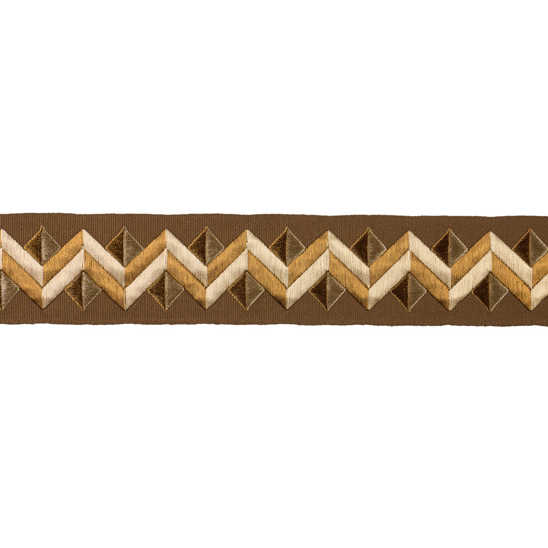 Zigzag Moderne Tape Tiger'S Eye 85581 by Schumacher Designer Trim