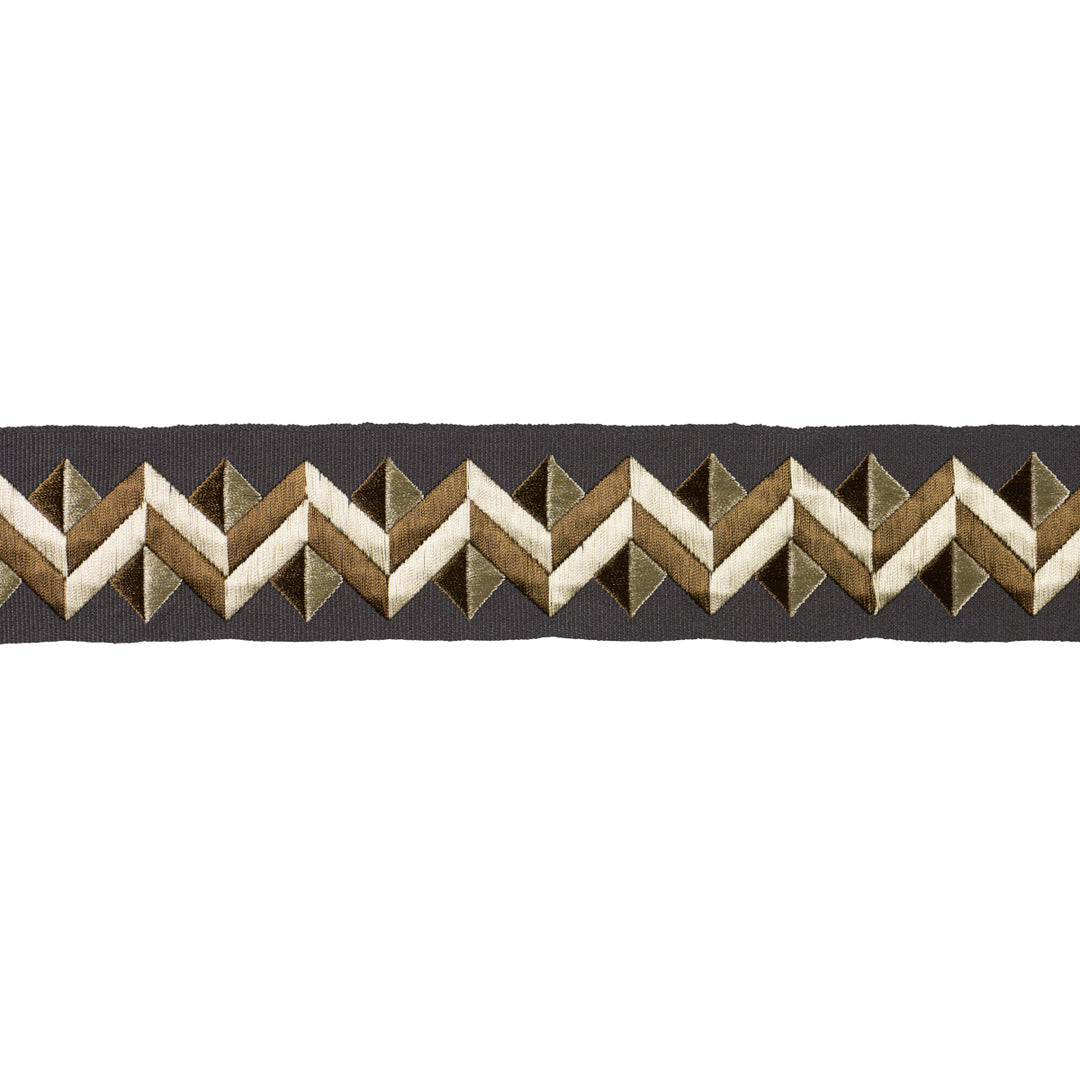 Zigzag Moderne Tape Onyx 85582 by Schumacher Designer Trim