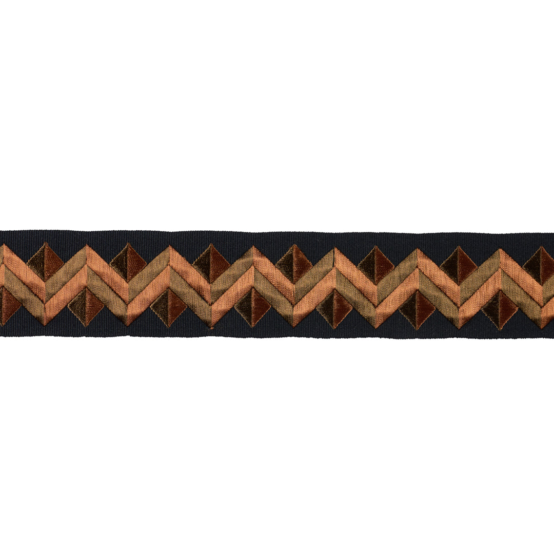 Zigzag Moderne Tape Goldstone 85583 by Schumacher Designer Trim