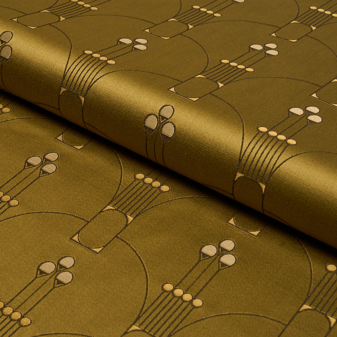 Swanson Scallop Olive 85601 by Schumacher Designer Fabric