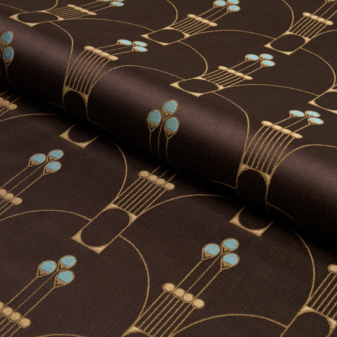 Swanson Scallop Carbon 85602 by Schumacher Designer Fabric