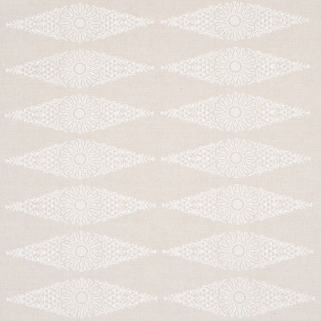 Tasmin Embroidery Natural 85672 by Schumacher Designer Fabric