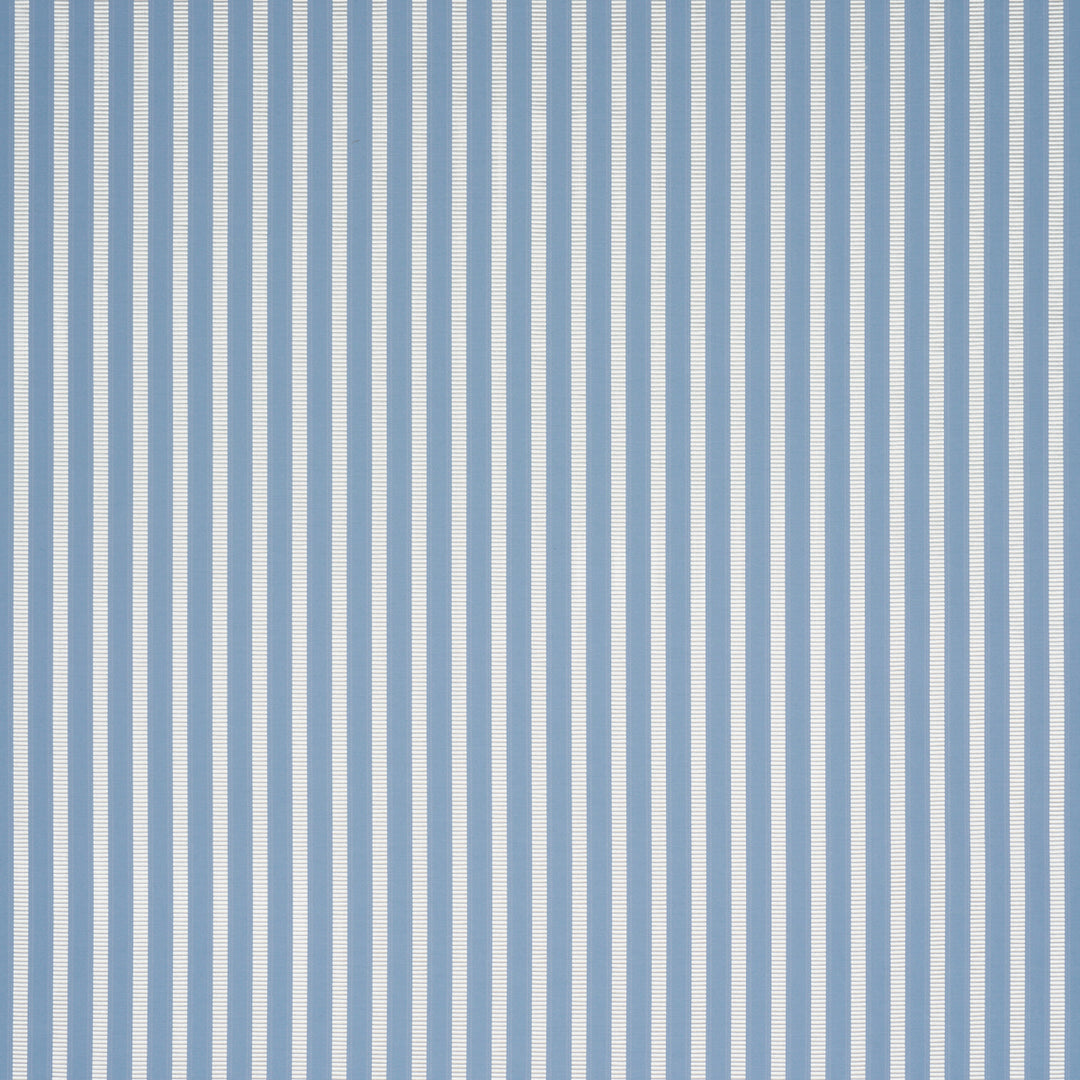 Lincoln Small Stripe Blue 85760 by Schumacher Designer Fabric