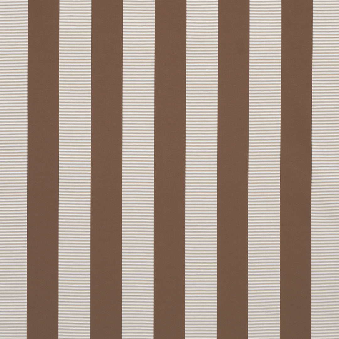 Madison Wide Stripe Brown 85773 by Schumacher Designer Fabric