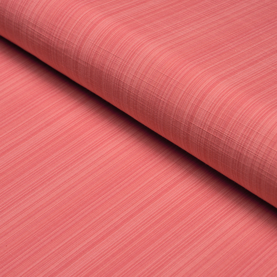 Gracie Solid Strié Coral 85930 by Schumacher Designer Fabric