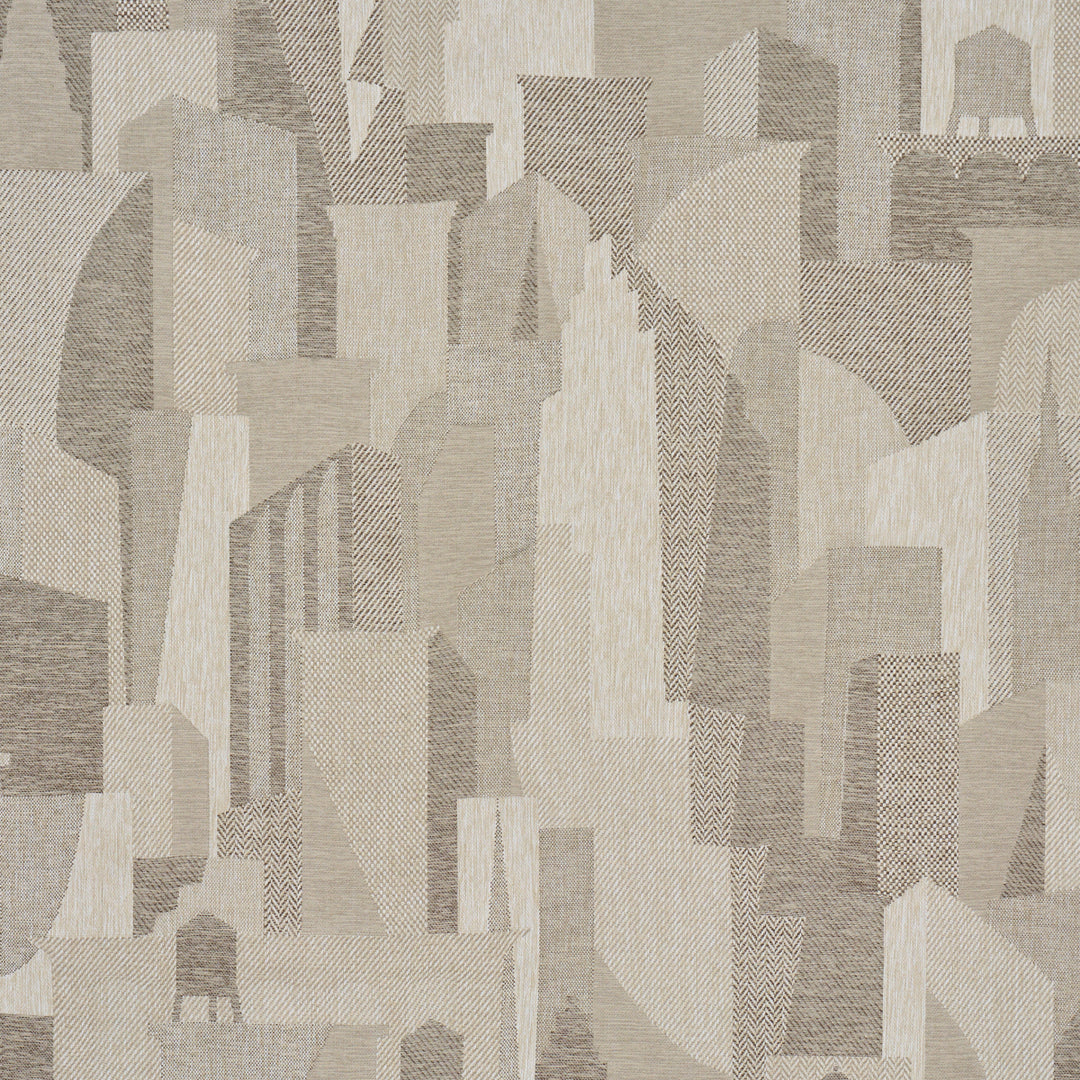 The City'S Silent Lines Indoor/Out Stone 86830 by Schumacher Designer Fabric