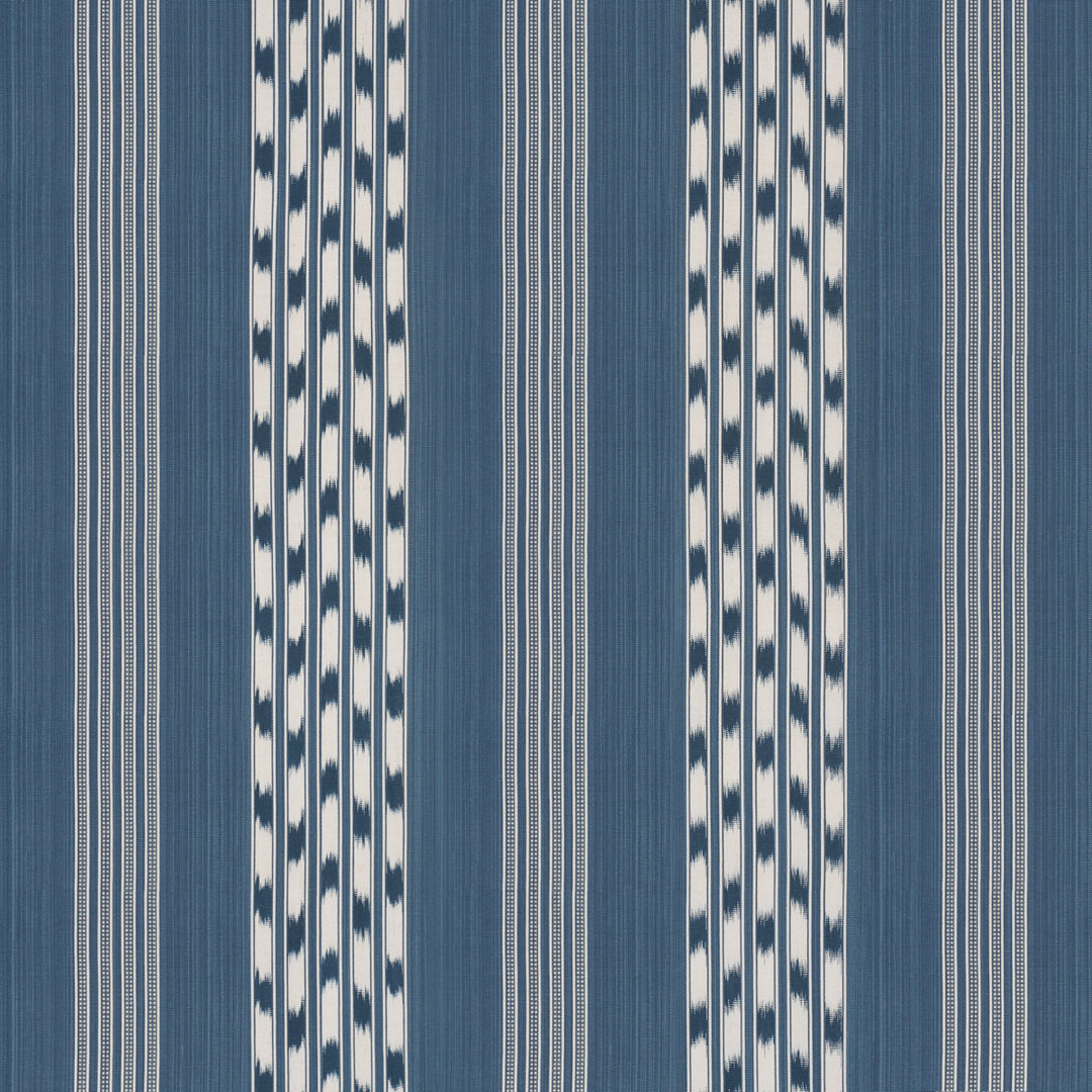 Deja Stripe Indigo 87241 by Schumacher Designer Fabric