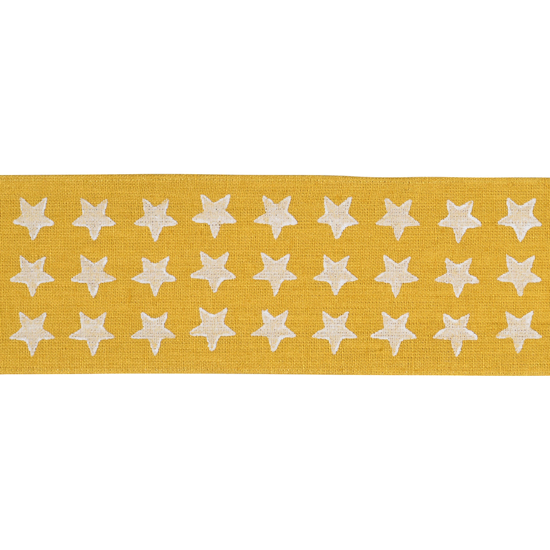 Astra Block-Print Tape Yellow 87564 by Schumacher Designer Trim