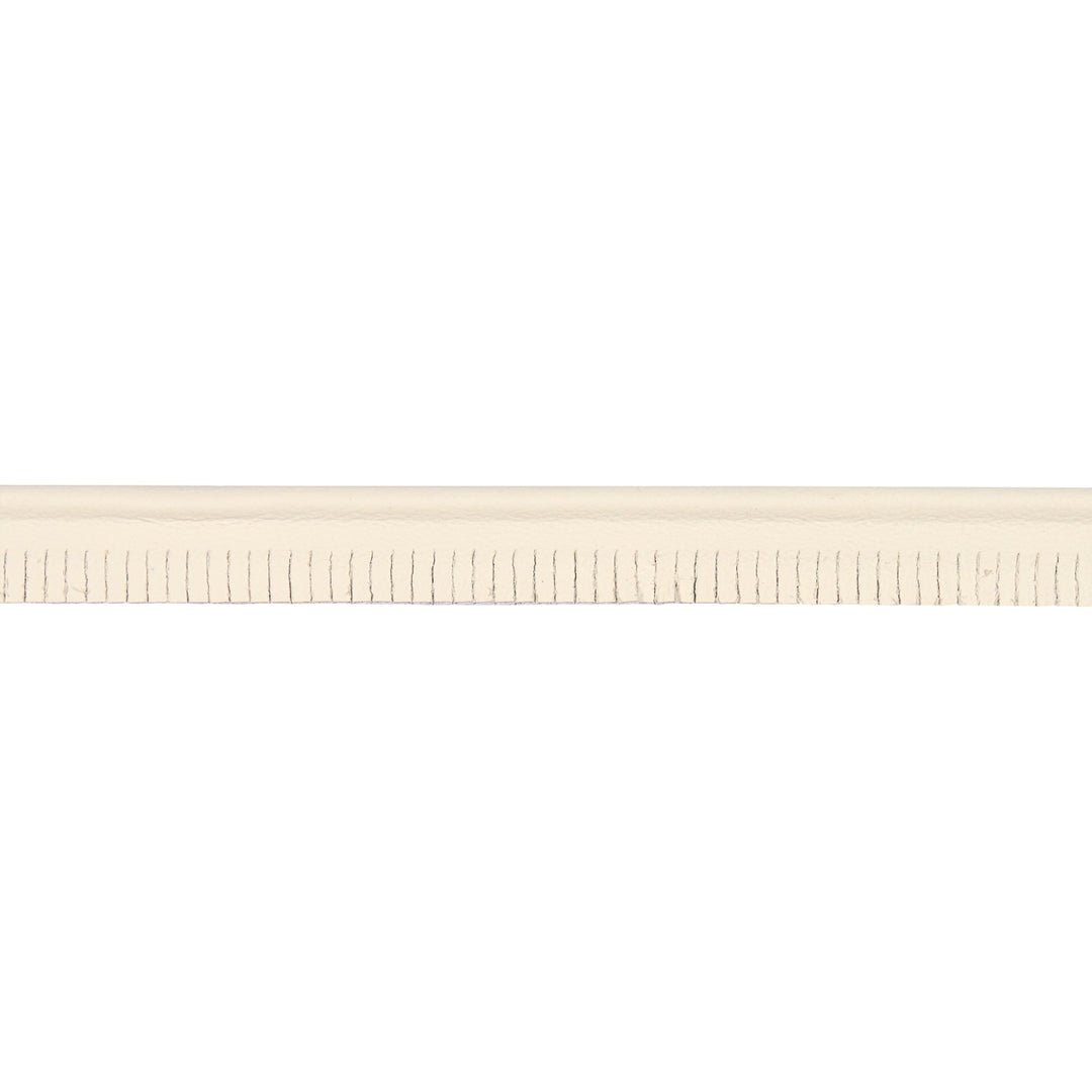 Burnham Narrow Leather Piping Ivory 87740 by Schumacher Designer Trim