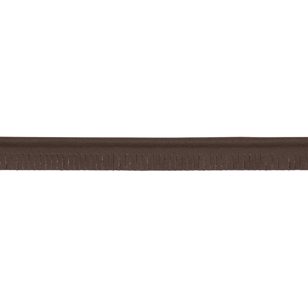 Burnham Narrow Leather Piping Dark Brown 87745 by Schumacher Designer Trim