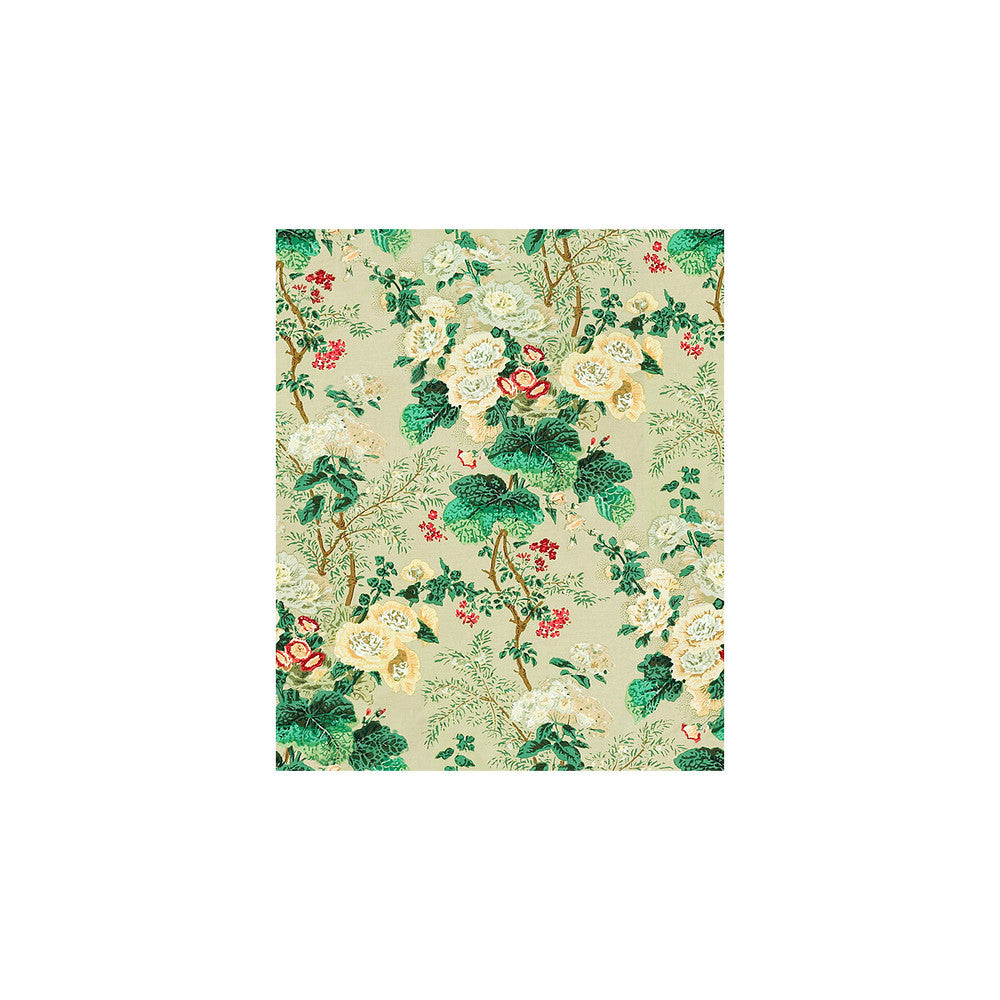 Althea Print Celadon by Lee Jofa Designer Fabric COTTON - 100% Thailand LIGHT Horizontal: 26.5 and Vertical: 31.75 51 - Swanky Fabrics -