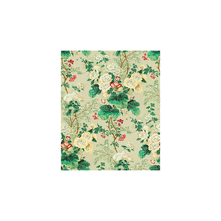 Althea Print Celadon by Lee Jofa Designer Fabric COTTON - 100% Thailand LIGHT Horizontal: 26.5 and Vertical: 31.75 51 - Swanky Fabrics -