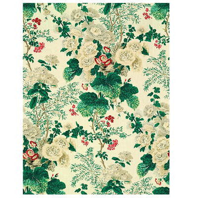 Althea Print Ivory by Lee Jofa Designer Fabric - LINEN - 100% Thailand LIGHT Horizontal: 26 and Vertical: 31.75 51 - Swanky Fabrics -