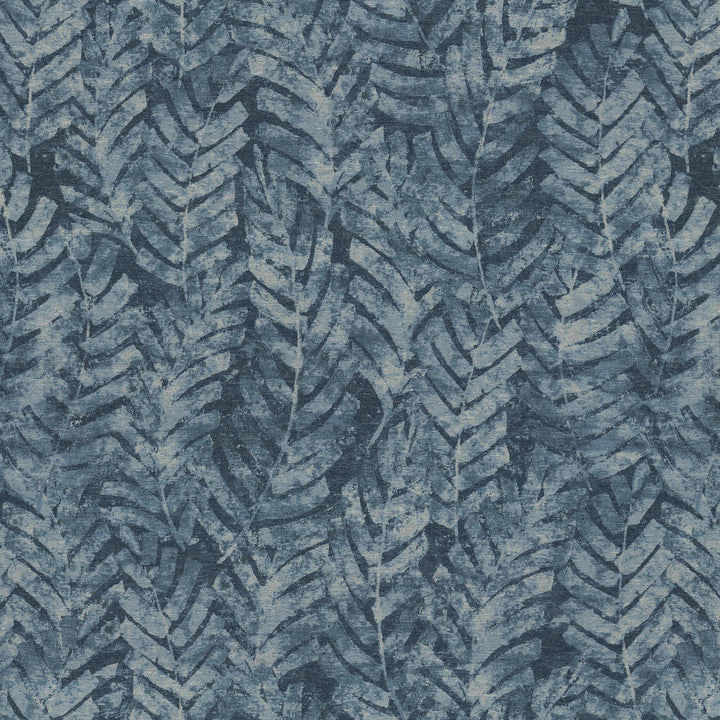 Majestic Palms Indigo 880170 by TOMMY BAHAMA Designer Fabric - 81% polyester, 19% cotton India 51000 Horizontal: 27.25 and Vertical: 30.5 56  - Swanky Fabrics -