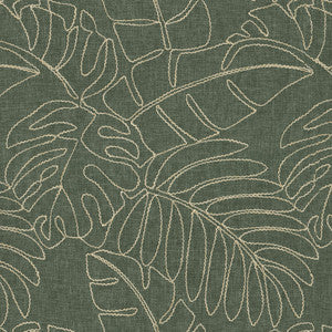Monstera Emb. Juniper 880180 By Tommy Bahama Designer Fabric