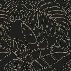Monstera Emb. Ebony 880182 By Tommy Bahama Designer Fabric