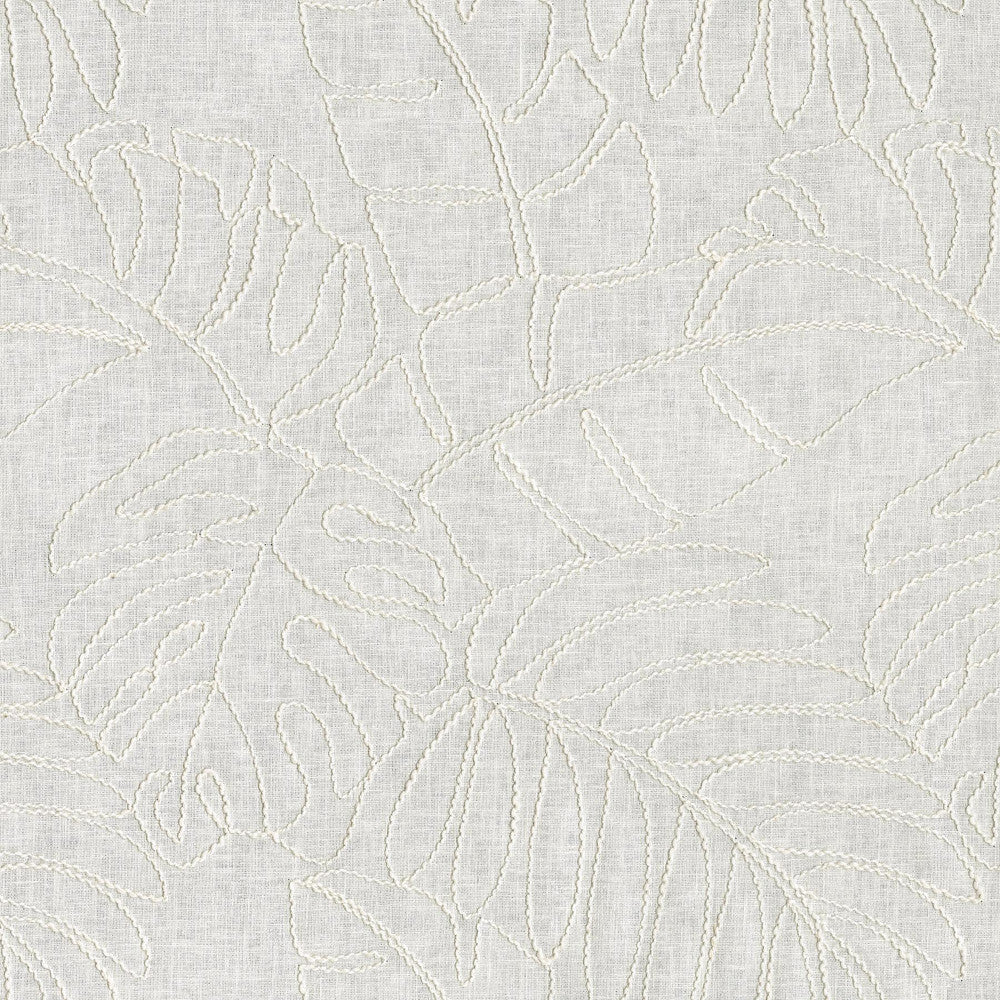Monstera Emb. Coconut 880184 by TOMMY BAHAMA Designer Fabric - Base 55% cotton, 45% polyester / Emb. 50% rayon, 50% linen India 51000 Horizontal: 13.5 and Vertical: 15.5 55  - Swanky Fabrics -