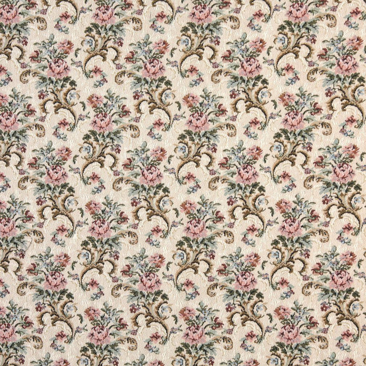 8858 Rose Mist by Charlotte Designer Fabric Tapestry Treasures III & Ring Book Page #67 39% Polyester, 33% Olefin, 28% Cotton Asia Exceeds 100,000 Wyzenbeek Rubs (Heavy Duty) </p><p>Repeat: Horizontal: 6.5" x Vertical: 7.0" 54 Inches - Swanky Fabrics -
