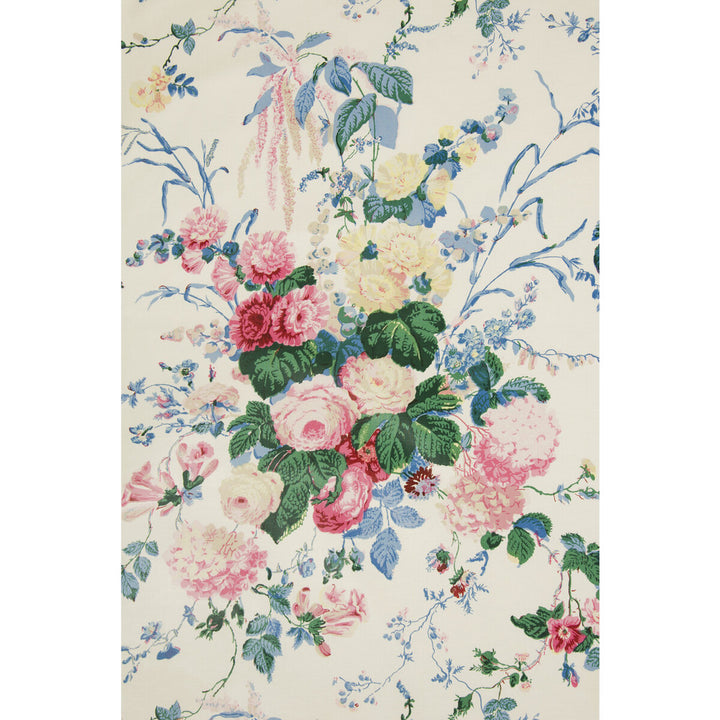 Floral Bouquet White by Lee Jofa Designer Fabric COTTON - 100% Thailand LIGHT Horizontal: 26.5 and Vertical: 34 53 - Swanky Fabrics -