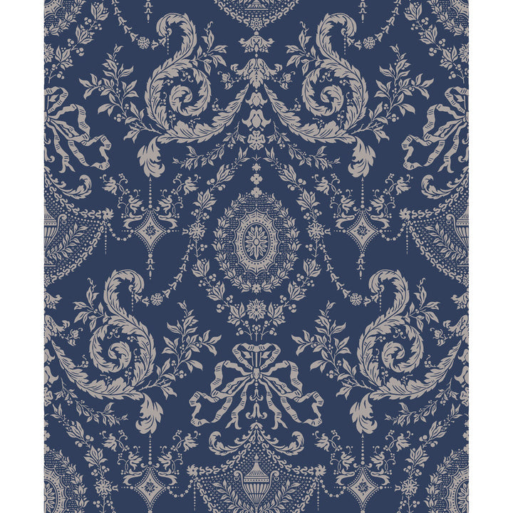 Woolverston Blue by Cole & Son Designer Wallcovering - PAPER - 100% United Kingdom - Horizontal: - and Vertical: 25 21 - Swanky Fabrics -