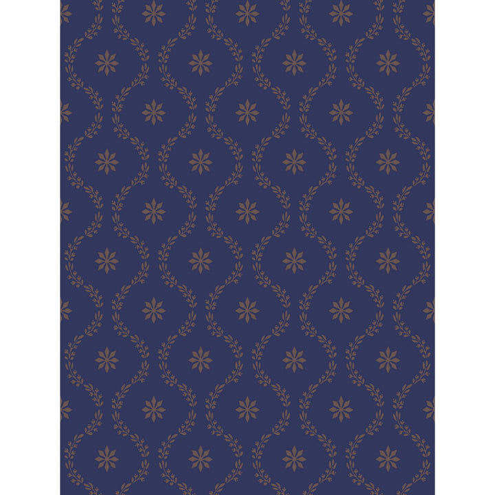 Clandon Navy by Cole & Son Designer Wallcovering PAPER - 100% United Kingdom Horizontal: and Vertical: 5.5 21 - Swanky Fabrics -