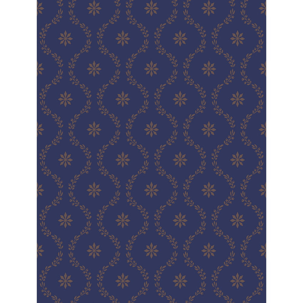 Clandon Navy by Cole & Son Designer Wallcovering - PAPER - 100% United Kingdom - Horizontal: - and Vertical: 5.5 21 - Swanky Fabrics -