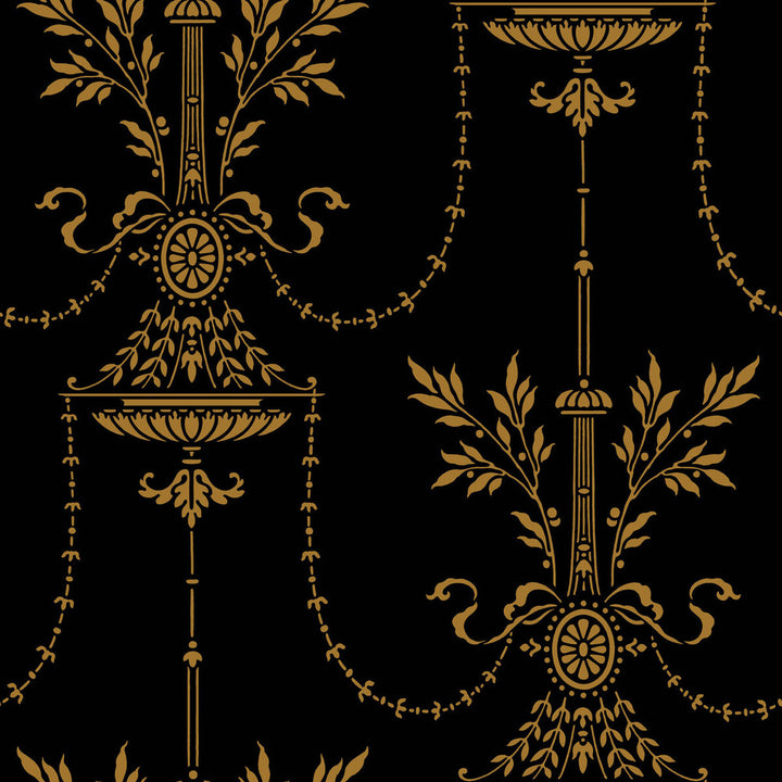 Dorset Noir by Cole & Son Designer Wallcovering - PAPER - 100% United Kingdom - Horizontal: - and Vertical: 21 21 - Swanky Fabrics -
