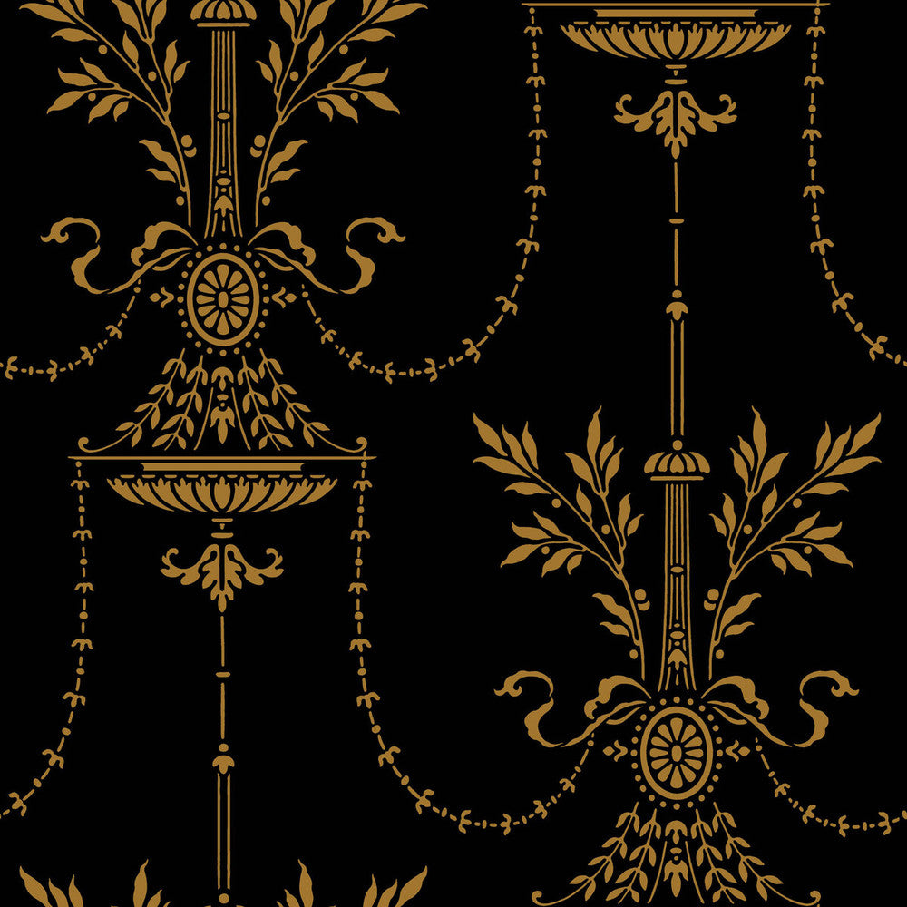 Dorset Noir by Cole & Son Designer Wallcovering PAPER - 100% United Kingdom Horizontal: and Vertical: 21 21 - Swanky Fabrics -