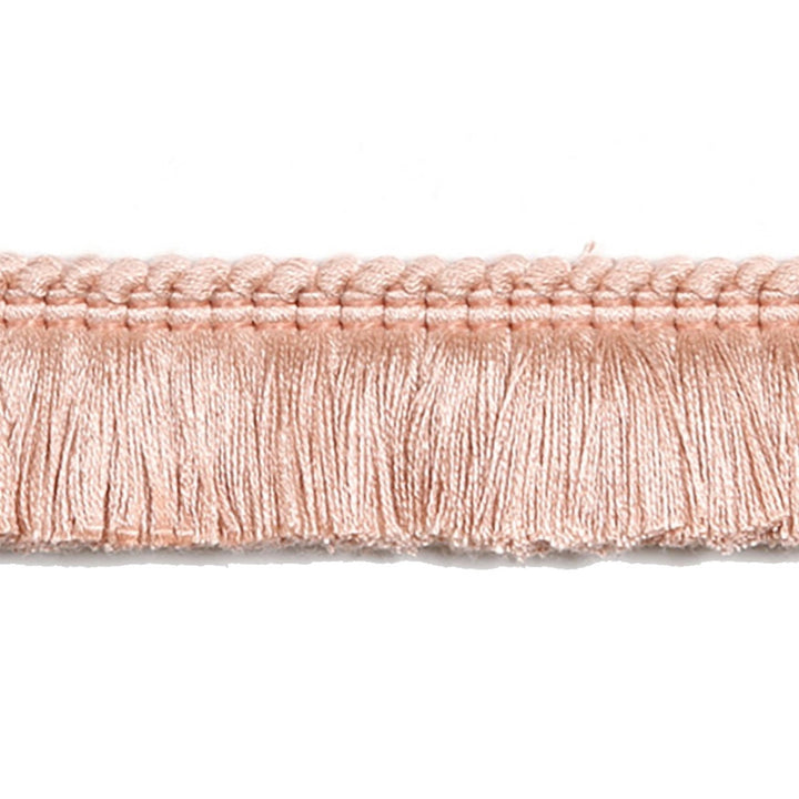 Hellenic Key Brushed Fringe Ballet Pink by Europatex Designer Fabric Hellenic 97% Fibranne, 2% Polyester, 1% Nylon 1.25 inches - Swanky Fabrics -