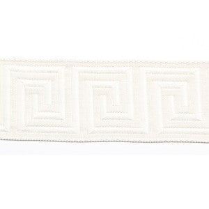 Hellenic Key Jacquard Tape Pearl by Europatex Designer Fabric