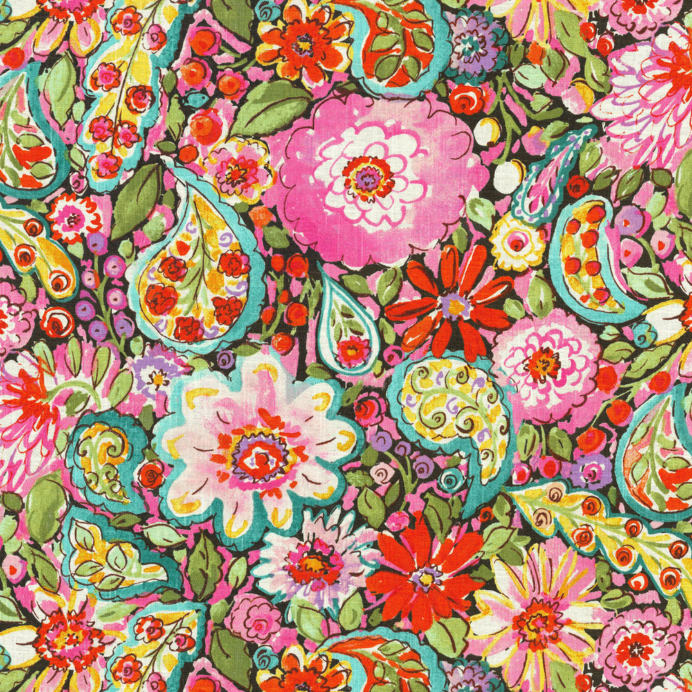 Sweet Summer Licorice 900243 by Dena Home Designer Fabric - 55% LINEN 45% RAYON CHINA Horizontal: 27 and Vertical: 27 54 - Swanky Fabrics -