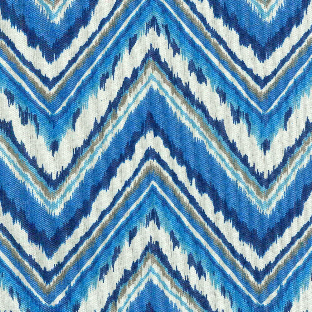 Ddo Chevron Chara Sapphire 900391 by Dena Home Designer Fabric Dena Home 100%Polyester U.S.A. Horizontal: 6.75 and Vertical: 12.6 54" - Swanky Fabrics -