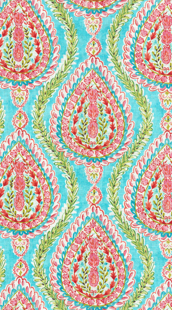 Coconut Row Watermelon 900471 by Dena Home Designer Fabric PALM BEACH PARADE 55% Linen 45% Rayon CHINA Wyzenbeek 24,000 Horizontal: 6.75" and Vertical: 13.50" 54" - Swanky Fabrics -