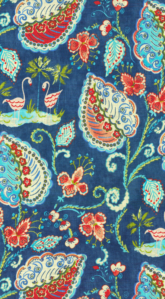 Flamingo Frolic Fiesta 900483 by Dena Home Designer Fabric - 100% POLYESTER China 24000 Horizontal: 13.5 and Vertical: 25.25 54 - Swanky Fabrics -