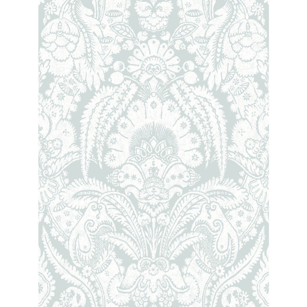Chatterton Pale Blue And White by Cole & Son Designer Wallcovering COLE & SON ALBEMARLE PAPER - 100% United Kingdom - Horizontal: - and Vertical: 36.01 27 - Swanky Fabrics -