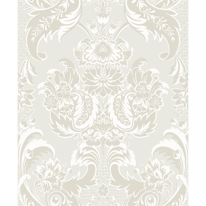 Wyndham White And Pearl by Cole & Son Designer Wallcovering COLE & SON ALBEMARLE PAPER - 100% United Kingdom Horizontal: and Vertical: 25.22 21 - Swanky Fabrics -