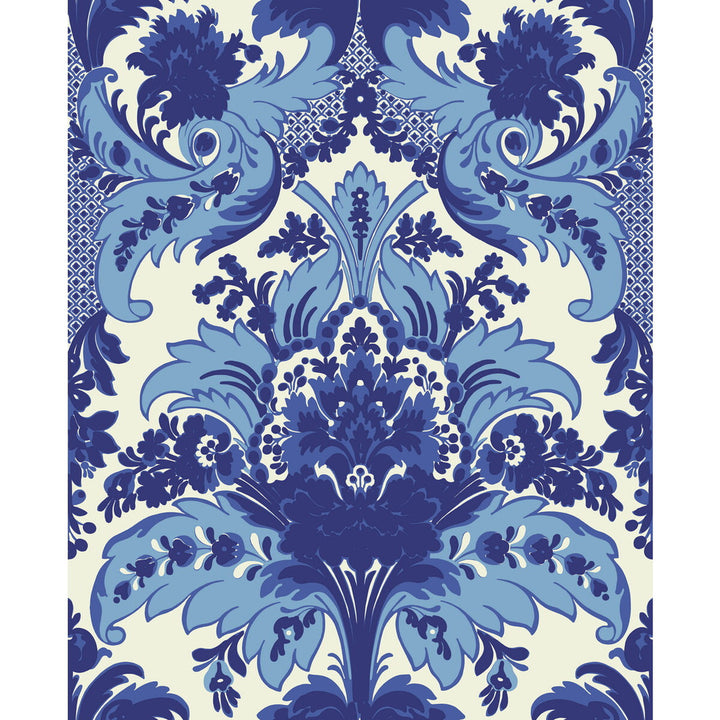 Aldwych Blue & White by Cole & Son Designer Wallcovering COLE & SON ALBEMARLE PAPER - 100% United Kingdom Horizontal: and Vertical: 25.22 20 - Swanky Fabrics -