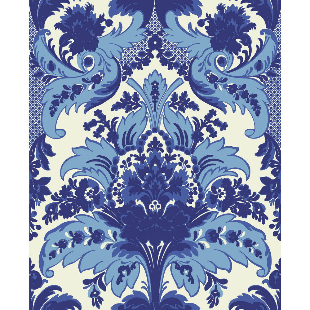 Aldwych Blue & White by Cole & Son Designer Wallcovering COLE & SON ALBEMARLE PAPER - 100% United Kingdom - Horizontal: - and Vertical: 25.22 20 - Swanky Fabrics -