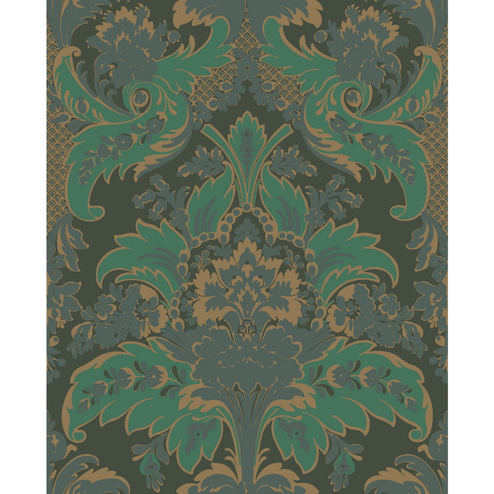 Aldwych Green And Gold by Cole & Son Designer Wallcovering COLE & SON ALBEMARLE PAPER - 100% United Kingdom - Horizontal: - and Vertical: 25.22 20 - Swanky Fabrics -