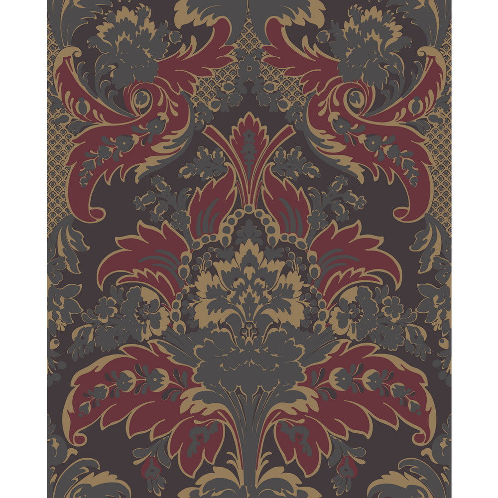 Aldwych Red And Gold by Cole & Son Designer Wallcovering COLE & SON ALBEMARLE PAPER - 100% United Kingdom - Horizontal: - and Vertical: 25.22 20 - Swanky Fabrics -