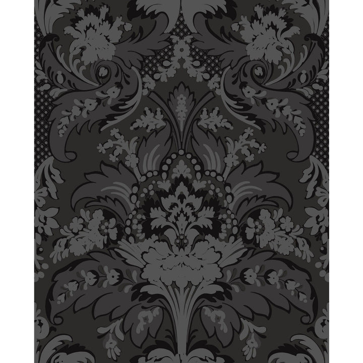 Aldwych Black And Graphite by Cole & Son Designer Wallcovering COLE & SON ALBEMARLE PAPER - 100% United Kingdom Horizontal: and Vertical: 25.22 20 - Swanky Fabrics -