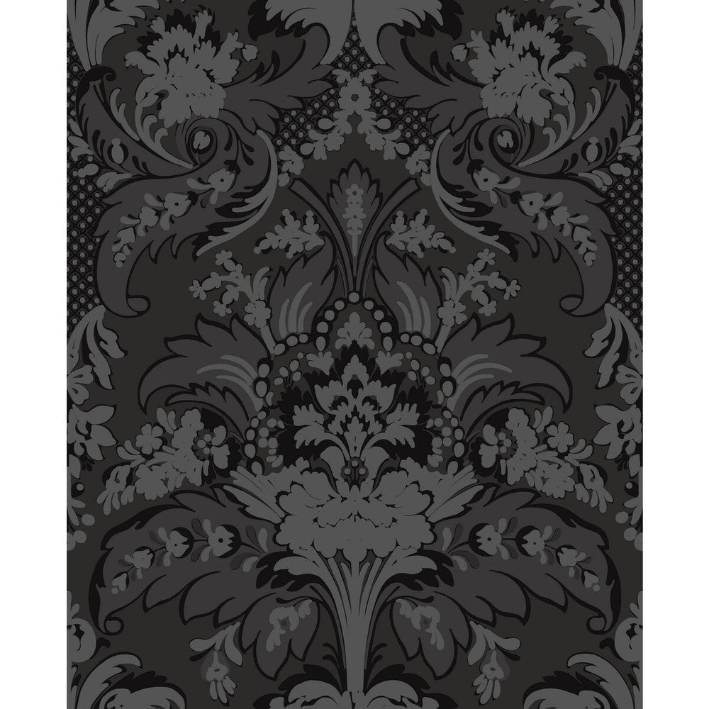 Aldwych Black And Graphite by Cole & Son Designer Wallcovering COLE & SON ALBEMARLE PAPER - 100% United Kingdom Horizontal: and Vertical: 25.22 20 - Swanky Fabrics -