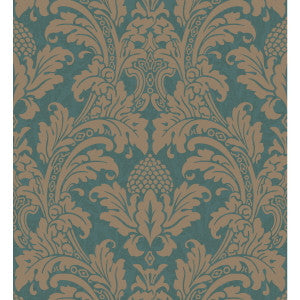 Blake Teal And Silver by Cole & Son Designer Wallcovering