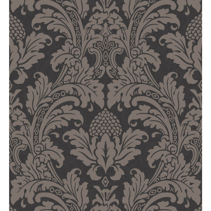 Blake Black And Graphite by Cole & Son Designer Wallcovering COLE & SON ALBEMARLE PAPER - 100% United Kingdom - Horizontal: - and Vertical: 20.88 21 - Swanky Fabrics -
