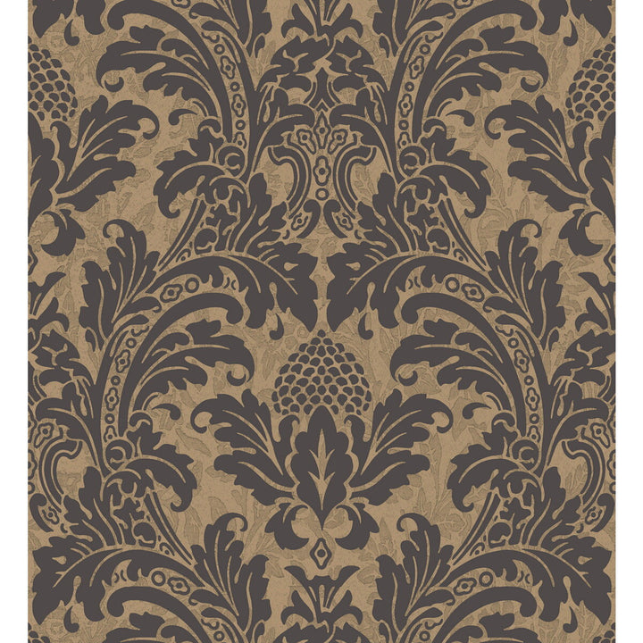 Blake Black And Gold by Cole & Son Designer Wallcovering COLE & SON ALBEMARLE PAPER - 100% United Kingdom Horizontal: and Vertical: 20.88 21 - Swanky Fabrics -