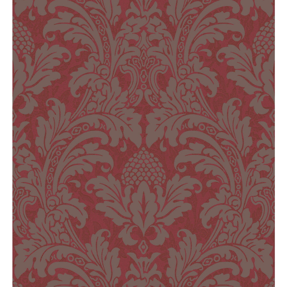 Blake Red And Silver by Cole & Son Designer Wallcovering COLE & SON ALBEMARLE PAPER - 100% United Kingdom - Horizontal: - and Vertical: 20.88 21 - Swanky Fabrics -