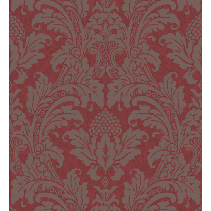 Blake Red And Silver by Cole & Son Designer Wallcovering COLE & SON ALBEMARLE PAPER - 100% United Kingdom Horizontal: and Vertical: 20.88 21 - Swanky Fabrics -